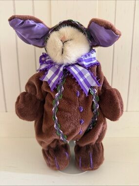 Vintage with tags Hoppy VanderHare Cocoa Bunny plush from North American Bear Co